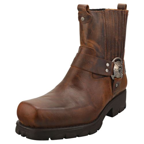 New Rock Neobiker M-7605-S20 Mixte Adulte Bottes Plate-Forme Marron Fonc - 45