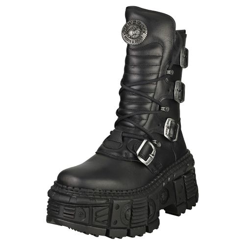 New Rock Tank M-Wall373-S1 Mixte Adulte Bottes Plate-Forme Noir - 41