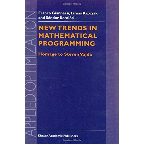 New Trends In Mathematical Programming    Format Reli 
