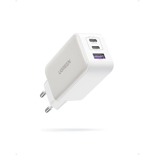 Nexode 65w Chargeur Usb C Rapide 3 Ports Gan Prise Usb C Compatible Avec Iphone 16 E Plus Pro Max 15 14 13 12 Galaxy S25 S24 S23 A16 A05s Pixel 9 8a 7 Ipad Macbook Air Pro M4 M3 M2 M1 (Blanc)