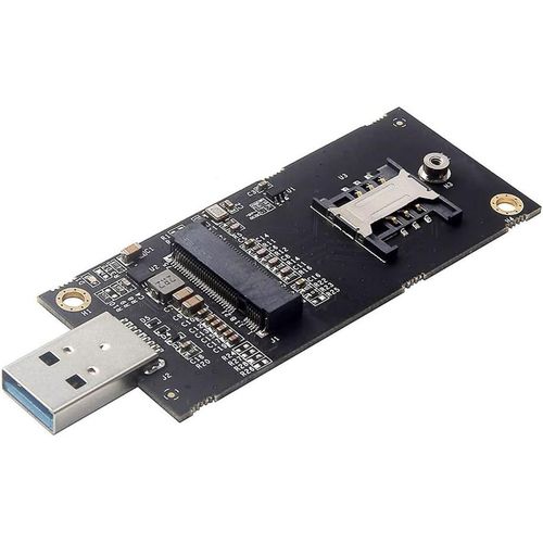 Nfhk Ngff Adaptateur M.2 Key-B Wwan Vers Usb 3.0 Carte Riser Card Avec Fente Sim Pour Module Sans Fil 3G/4G/5G Lte Carte Modem