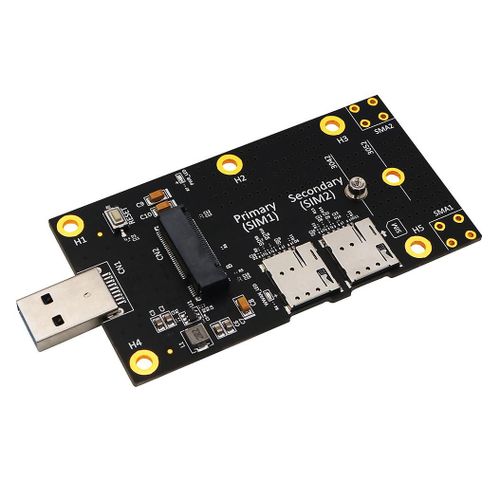 NGFF(M.2) to USB 3.0 Adapter with Dual NANO SIM Card Slot for 3G/4G/5G Module Supports 3042/3052 Ty
