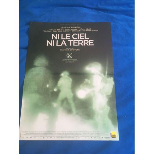 Ni Le Ciel Ni La Terre -Vritable Affiche De Cinma Plie-Format 40x60 Cm-De Clment Cogitore Avec Jrmie Renier, Kvin Azas, Swann Arlaud, Marc Robert, Finnegan Oldfield, Christophe Tek - 2015