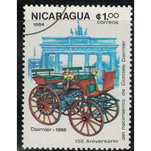 Nicaragua 1984 Oblitr Used Transports Voiture Daimler Devant La Porte De Brandebourg Berlin Su