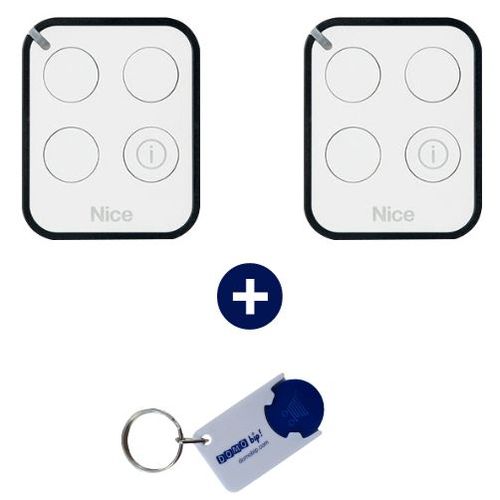 Nice - Lot De 2 Tlcommande 3 Canaux On3ebd - 433.92 Mhz + 1 Porte - Cls Domobip