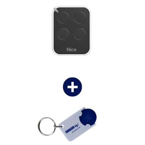 Nice - Tlcommande 4 Canaux On4e - 433.92 Mhz + 1 Porte-Cls Domobip