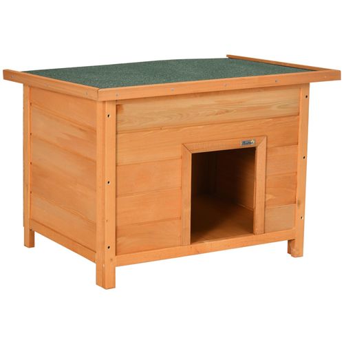 Niche Chien Sur Pied Dim. 85l X 58l X 58h Cm - Toit Ouvrant Bitum Vert - Bois Sapin Pr-Huil