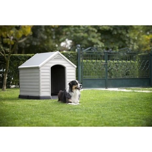 Niche Pour Chien- Rsine - 0,73 M - Beige Et Marron