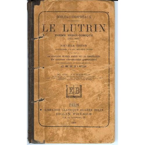 LE LUTRIN poème Livre ancien Rakuten