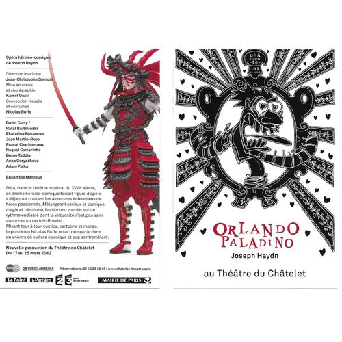 Nicolas Buffe - Carte Annonce - Orlando Paladino - Joseph Haydn - Thatre Du Chtelet - 2012