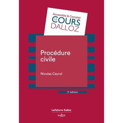Procdure Civile - 5 dition  