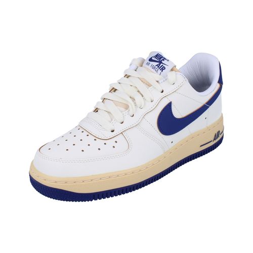 Nike Air Force 1 07 Pour Femmes - Baskets De Mode En Cuir Bleu Et Blanc - 37 1/2