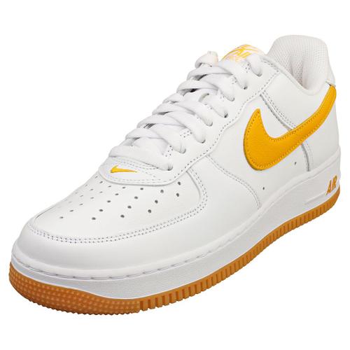 Nike Air Force 1 Low Retro Qs Homme Baskets Mode Or Blanc