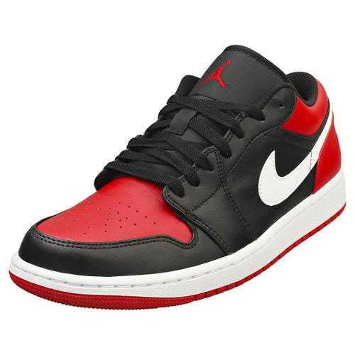 Nike Air Jordan 1 Low Homme Baskets Mode Noir Rouge - 43