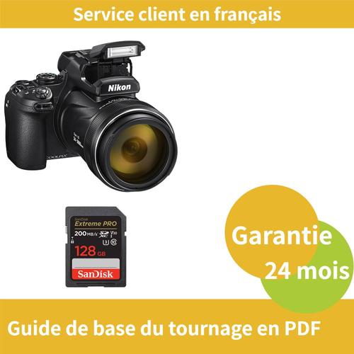 Nikon Coolpix P1000 Appareil photo numrique+SanDisk 128 Go Extreme PRO carte SDXC UHS-I