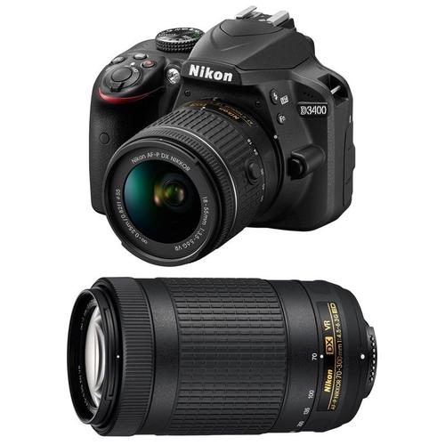 Nikon D3400 + Objectifs AF-P DX 18-55 mm et 70-300 mm VR