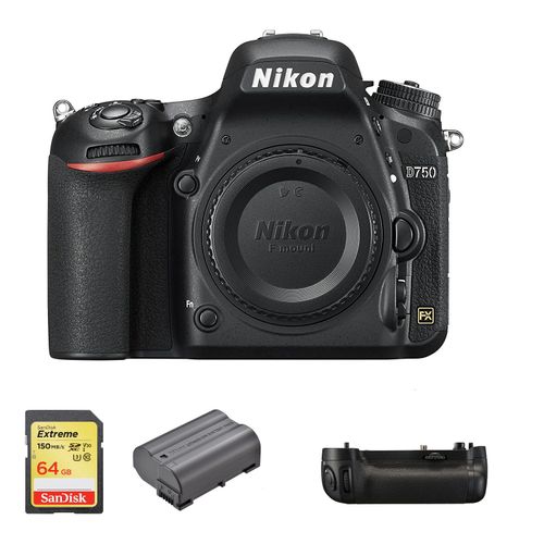 NIKON D750 Body + SD 64Go+ ENEL15B Batterie + MBD16 MultiPower