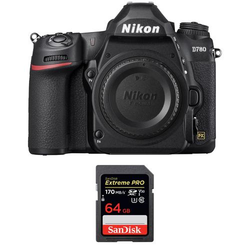 Nikon D780 Nu + SanDisk 64GB Extreme PRO UHS-I SDXC 170 MB/s | Garantie 2 ans