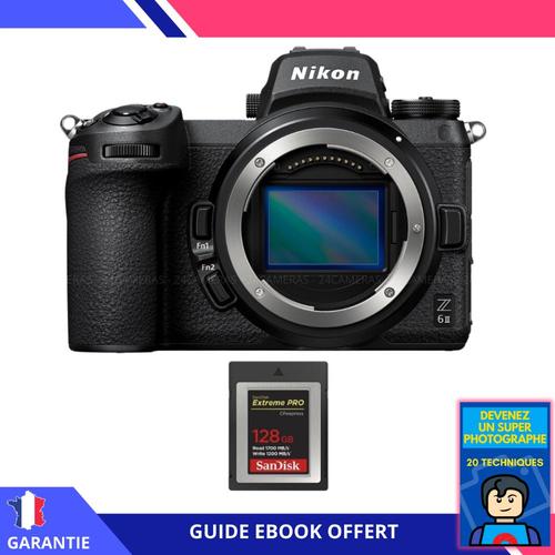Nikon Z6 II Nu + 1 SanDisk 128GB Extreme PRO CFexpress Type B + Ebook 'Devenez Un Super Photographe'