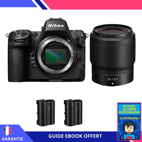 Nikon Z8 + Z 50mm f/1.8 S + 2 Nikon EN-EL15c + Ebook 'Devenez Un Super Photographe' - Hybride Nikon