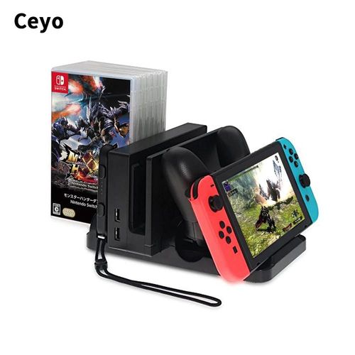 Nintendo Switch Support Portrait Multifonction Joy-Con Strap & Switch Rangement Pour Chien 6 Feuilles Soft
