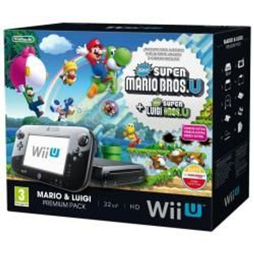 Wii U - Mario And Luigi Premium Pack - Console De Jeux - 32go Flash - Noir - Super Mario Bros. U, Super Luigi U