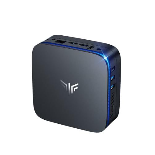 NiPoGi Mini PC Alder Lake 95 (jusqu' 3.4GHz) ,Mini Ordinateur de Bureau, 8 Go DDR4 / 256 Go M.2 SSD, 4K@60HZ HD Dual Display, 2.4/5G WiFi, RJ45