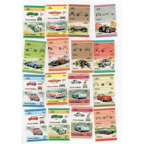Niutao- Tuvalu- Lot De 16 Timbres Neufs Avec Vignette- Automobiles Anciennes