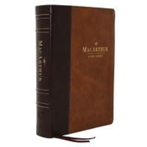 Nkjv, Macarthur Study Bible, 2nd Edition, Leathersoft, Brown, Indexed, Comfort Print    Format Cuir 