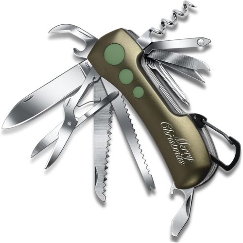 Nol Cadeau Couteau Suisse, Couteau Multifonction 15 En 1, Swiss Couteau Avec Tournevis, Ciseaux, Couteau Pliant, Tire-Bouchon, Scie