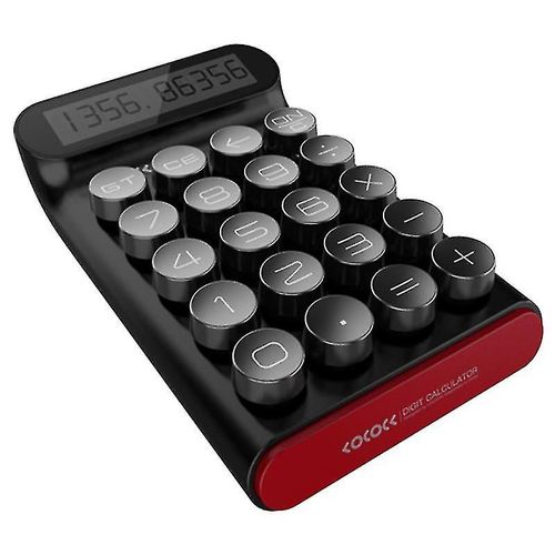 Nol Locock Calculatrice Portable 20 Touches Multifonctionnel 10 Digital Lcd Calculator Compatible Student Office Boutons Mcaniques, Noir