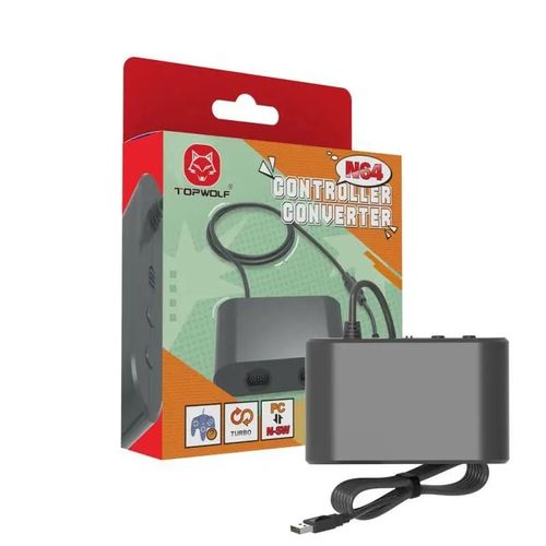 Noir - Adaptateur De Contrleur N64 Pour Commutateur, Modle Oled, Pc Windows, Prise En Charge De La Fonction Trubo, Plug And Play, Aucun Pilote Requis