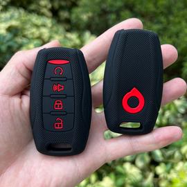 noir avec rouge - Étui pour clés de voiture, coque de support de clé, pour Great  Wall POER Haval Hover H1 H4 H6 H7 H9 F5 F7 H2S GMW Coupe, accessoires