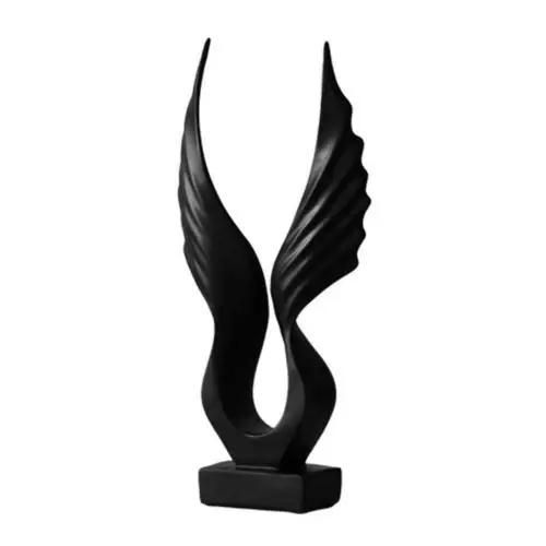 Noir B - Statue D'aile D'ange Dore lgante, Sculpture Artisanale En Rsine, Figurine D'aile D'oiseau Sculpte, Dcoration D'intrieur, Cadeau De Nol