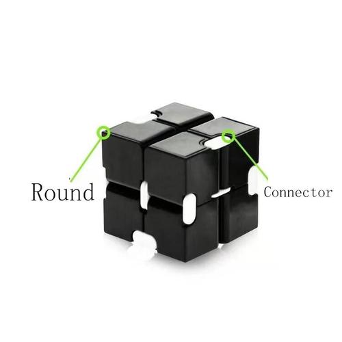 Noir - Cube De Puzzle Durable, Jouet De Dcompression Exquis, Cube Magique Infini Pour Adultes Et Enfants, Jouets Anti-Stress Et L'anxit, Jouet De Bureau