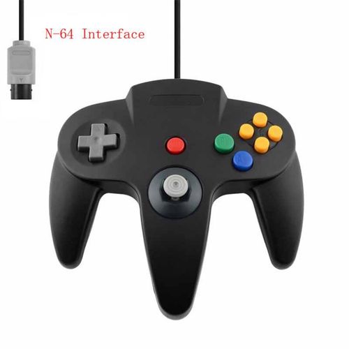 Noir - Manette De Jeu Filaire N64 Pour Console Nintendo 64, Joystick, Commande Dualshock