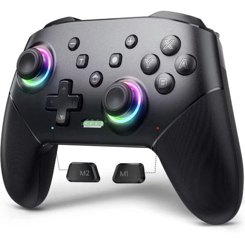 Noir - Manette Sans Fil Pour Nintendo Switch, Console Oled Pro, Manette De Jeu Avec Batterie Aste 600mah, Fonction Turbo Programmable