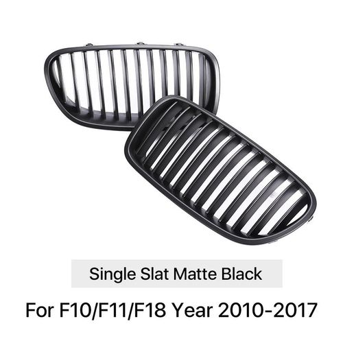 Noir Mat Simple - M5 Pare-Chocs Avant Infrieur Kindey Racing Grilles Double Lamelles En Fiber De Carbone Grille Noire Pour Bmw Srie 5 F10 F11 F18 520i 2010-2017