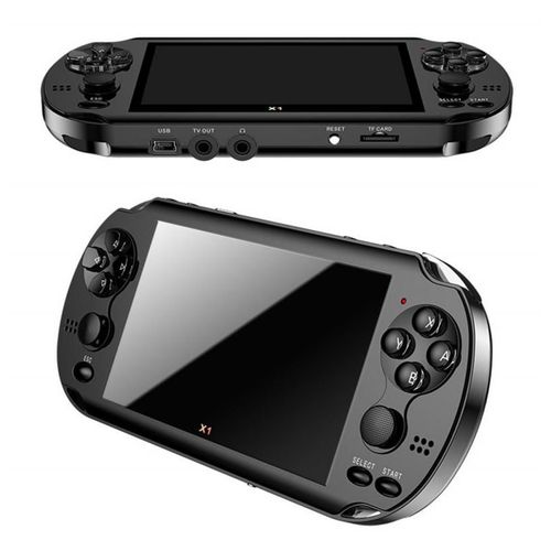Noir - Mini Console De Jeu Vido Portable, cran 4.3 Pouces, Prise En Charge De La Camra Pour Psp 128 Bits, 10000 Jeux Classiques Intgrs, Bronchgamepad