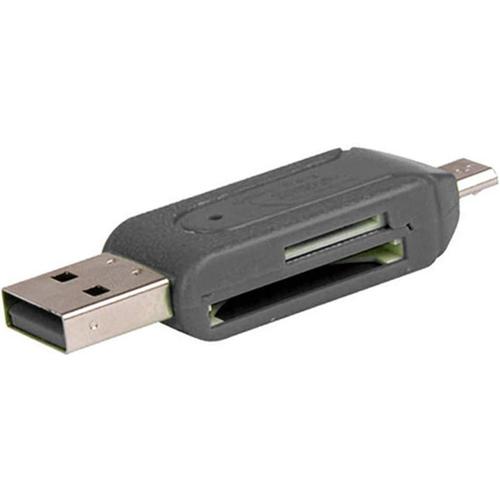 Noir Noir Dragonaur Lecteur de cartes USB OTG universel 2 en 1 Micro USB TF SD Card Reader Adaptateur de carte mmoire pour PC Tlphone