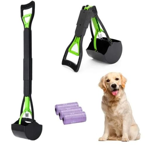 Noir - Pelle Ramasse Crottes Pliable Pour Chien Et Chat 80cm Avec 90 Sacs Biodgradables Pour Caca De Chien
