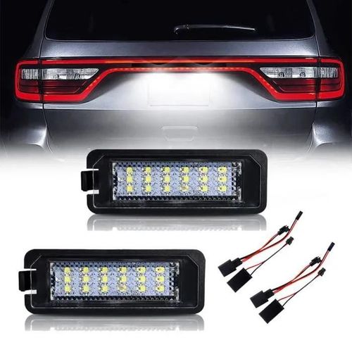 Noir - Podofo 2 Ampoules Led D\'clairage De Plaque D\'immatriculation Pour Volkswagen Vw Golf 4 5 6 Mk4 Mk6 Mk7 Gti Cc Rabbit Eos Beetle
