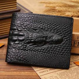 Portefeuille homme croco cuir noir