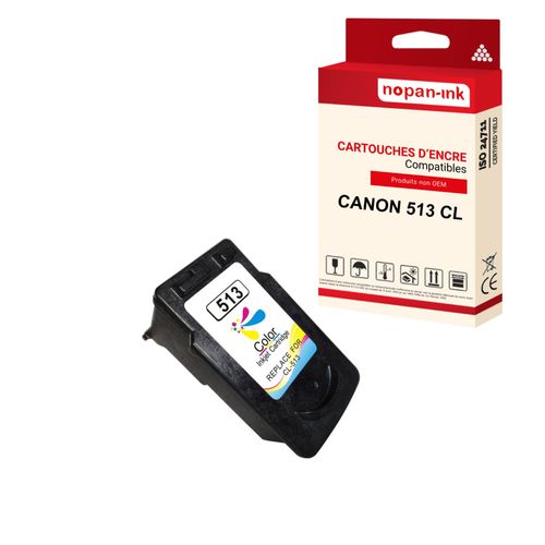 Nopan-Ink - X1 Cartouche Compatible Pour Canon Cl-513 Xl Cl-513xl Cyan + Magenta + Jaune Pour Canon Ip 2700 Mp 230 Mp 235 Mp 240 Mp 250 Mp 252 Mp 270