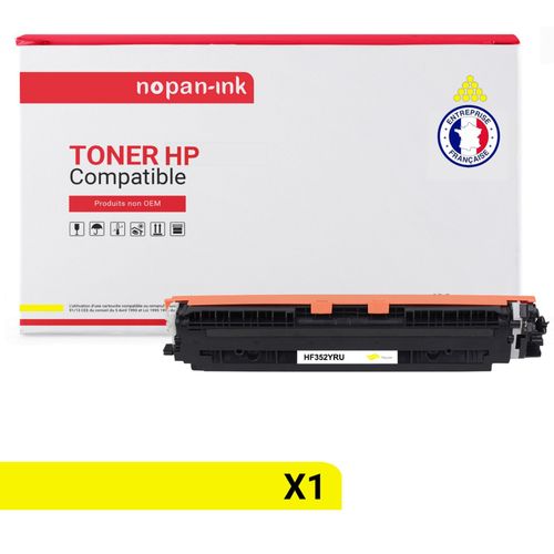 Nopan-Ink - X1 Toner - Cf352a 130a (Yellow) - Compatible Pour Hp Color Laserjet Pro Mfp M176 Hp Color Laserjet Pro Mfp M177fw Hp Color Laserjet Pro Mfp M176 Hp Color Laserjet Pro Mfp M177fw