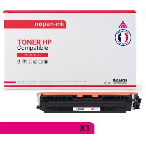 Nopan-Ink - X1 Toner - Cf353a 130a (Magenta ) - Compatible Pour Hp Color Laserjet Pro Mfp M176 Hp Color Laserjet Pro Mfp M177fw Hp Color Laserjet Pro Mfp M176 Hp Color Laserjet Pro Mfp M177fw