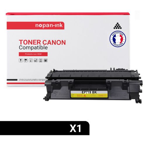 Nopan-Ink - X1 Toner - Ep719 (Ce505x) (Noir) - Compatible Pour Canon I-Sensys Lbp-251 Dw Lbp-252 Dw Lbp-6300 Dn Lbp-6310 Dn Lbp-6650 Dn Lbp-6670 Dn Lbp-6680 X Mf 410 Mf 410 Series Mf 411 Dw Mf 416 Dw