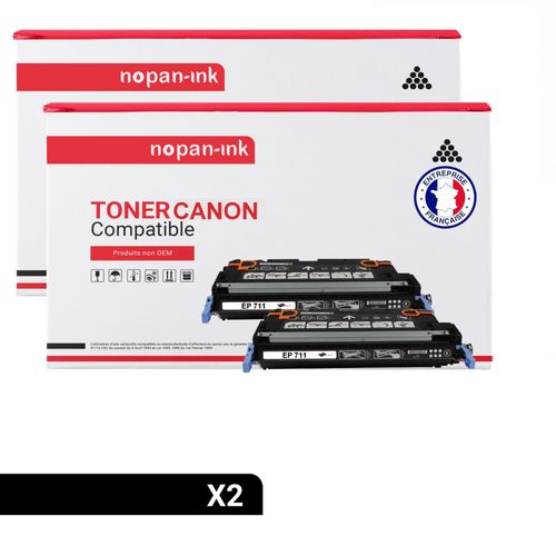 Nopan-Ink - X2 Toners - Ep712 (Cb435) (Noir) - Compatible Pour Canon Lbp 3010 3100 I-Sensys Lbp-3010 Lbp-3010 B Lbp-3100