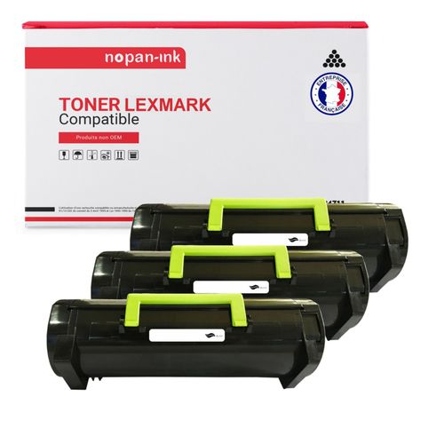 Nopan-Ink - X3 Toners - 502xe 602he (Noir) - Compatible Pour Lexmark Ms610 Mx610de Mx611dfe Mx611dte Ms410d Ms410dn Ms415dn Ms510dn Ms610de Ms610dn Ms610dte Mx310dn Mx410de Mx510de Mx511de Mx511dhe M