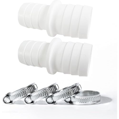 Norma Lot De 2 Raccords De Tuyau  32  38 Mm Pour Piscine + 4 Colliers De Serrage Universels En Acier Inoxydable,Adaptateur De Tuyau De Piscine Norma 1 1/4